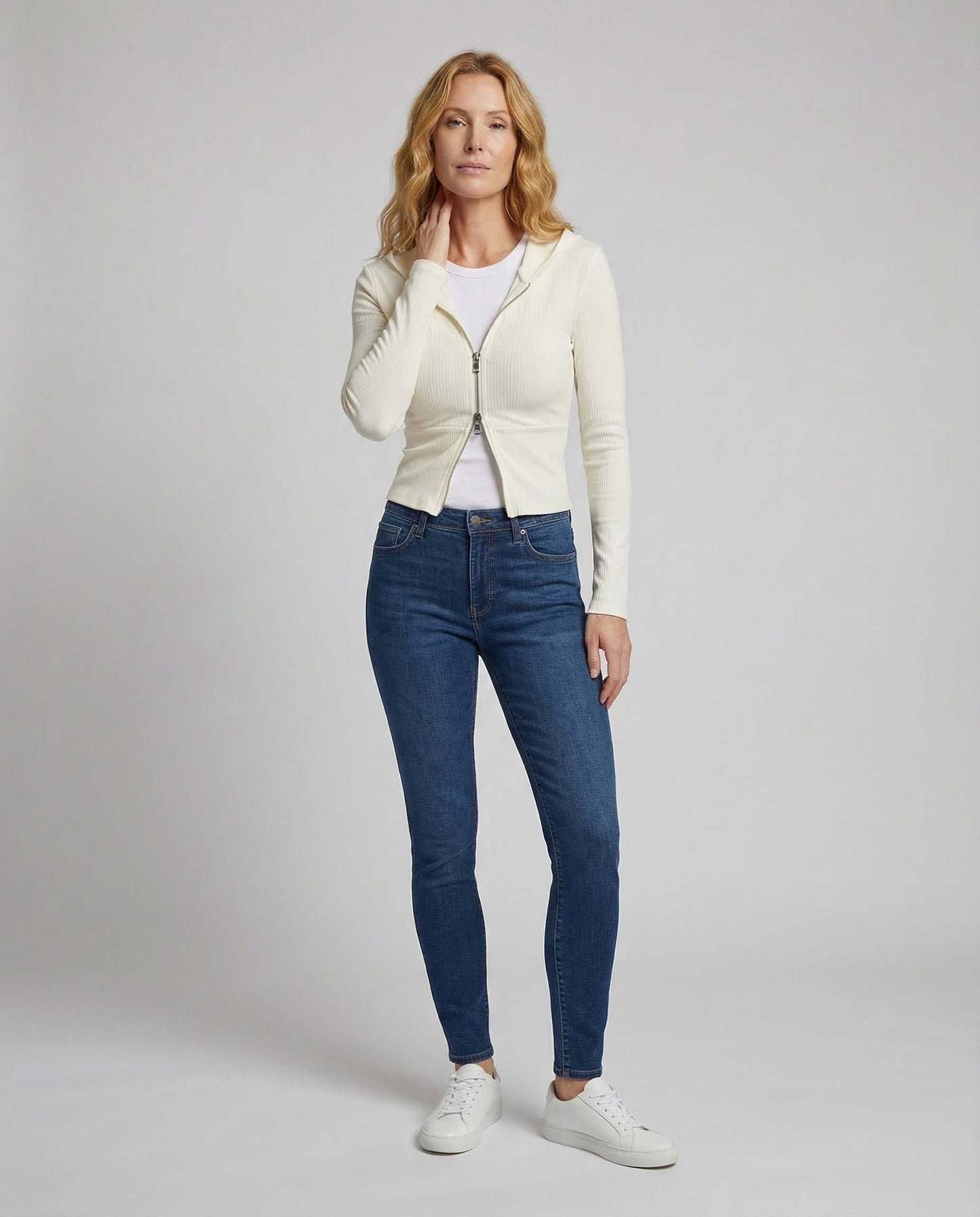 Corto Donna in Maglia Coste con Cappuccio - Brentozzi