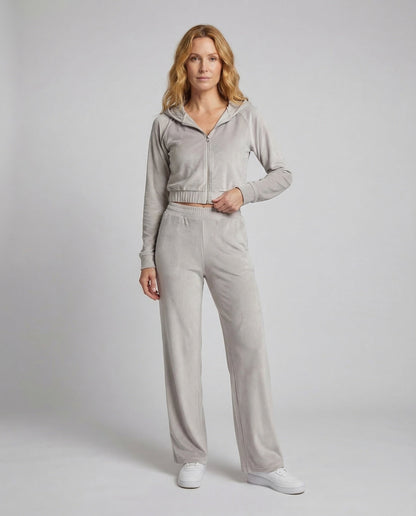 Completo Loungewear Donna in Velluto Pantaloni Larghi - Brentozzi