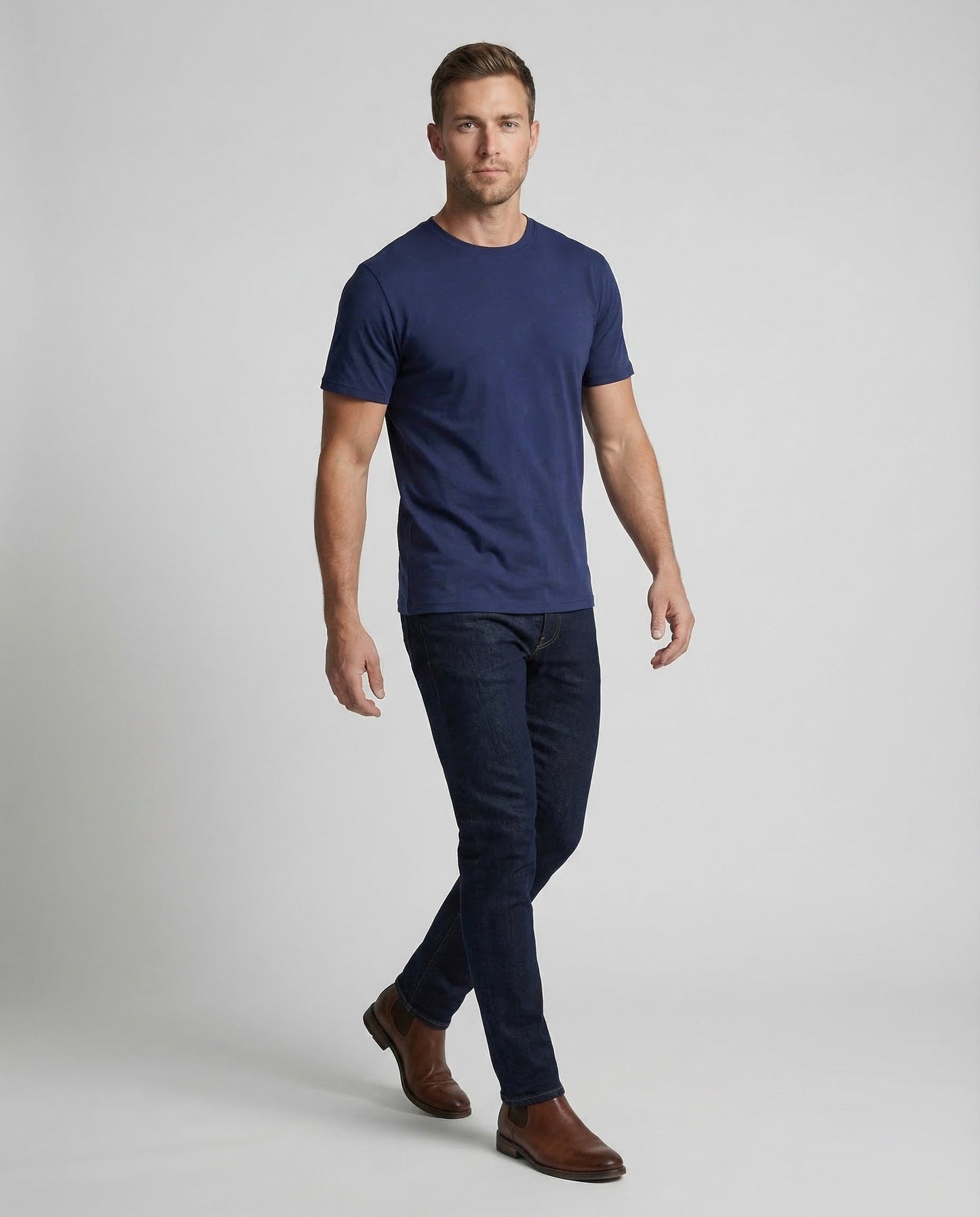 T-shirt Uomo Cotone Manica Corta Girocollo - Brentozzi