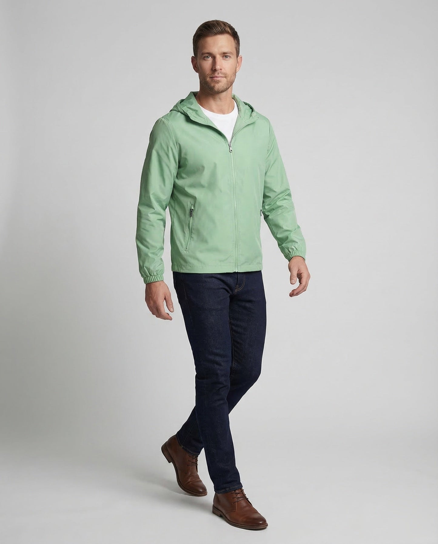 Giacca Leggera Uomo con Cappuccio Antivento - Brentozzi