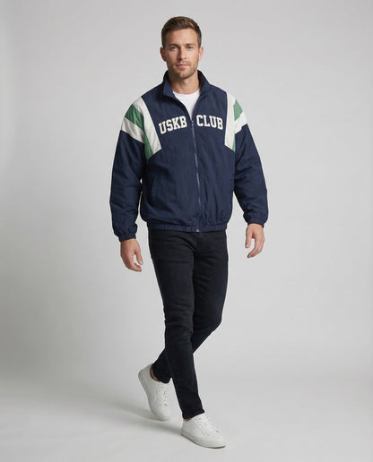 Giubbotto Unisex Windbreaker Retro College Vestibilità Regular - Brentozzi