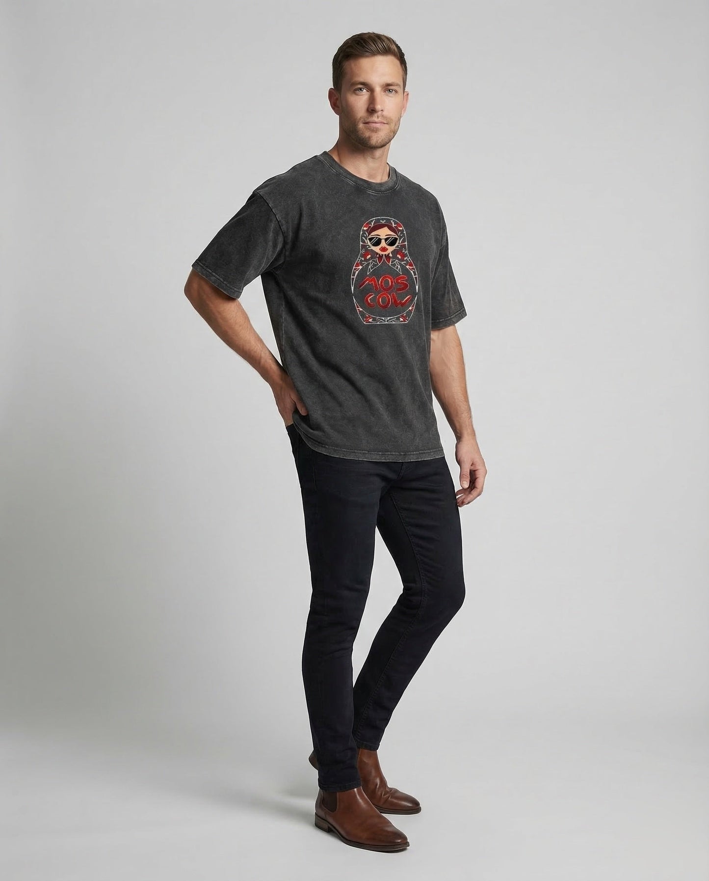 T-shirt Unisex Oversize Stampa Matrioska - Brentozzi