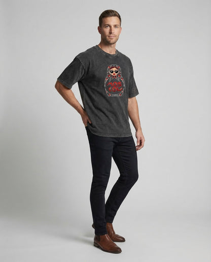 T-shirt Unisex Oversize Stampa Matrioska - Brentozzi
