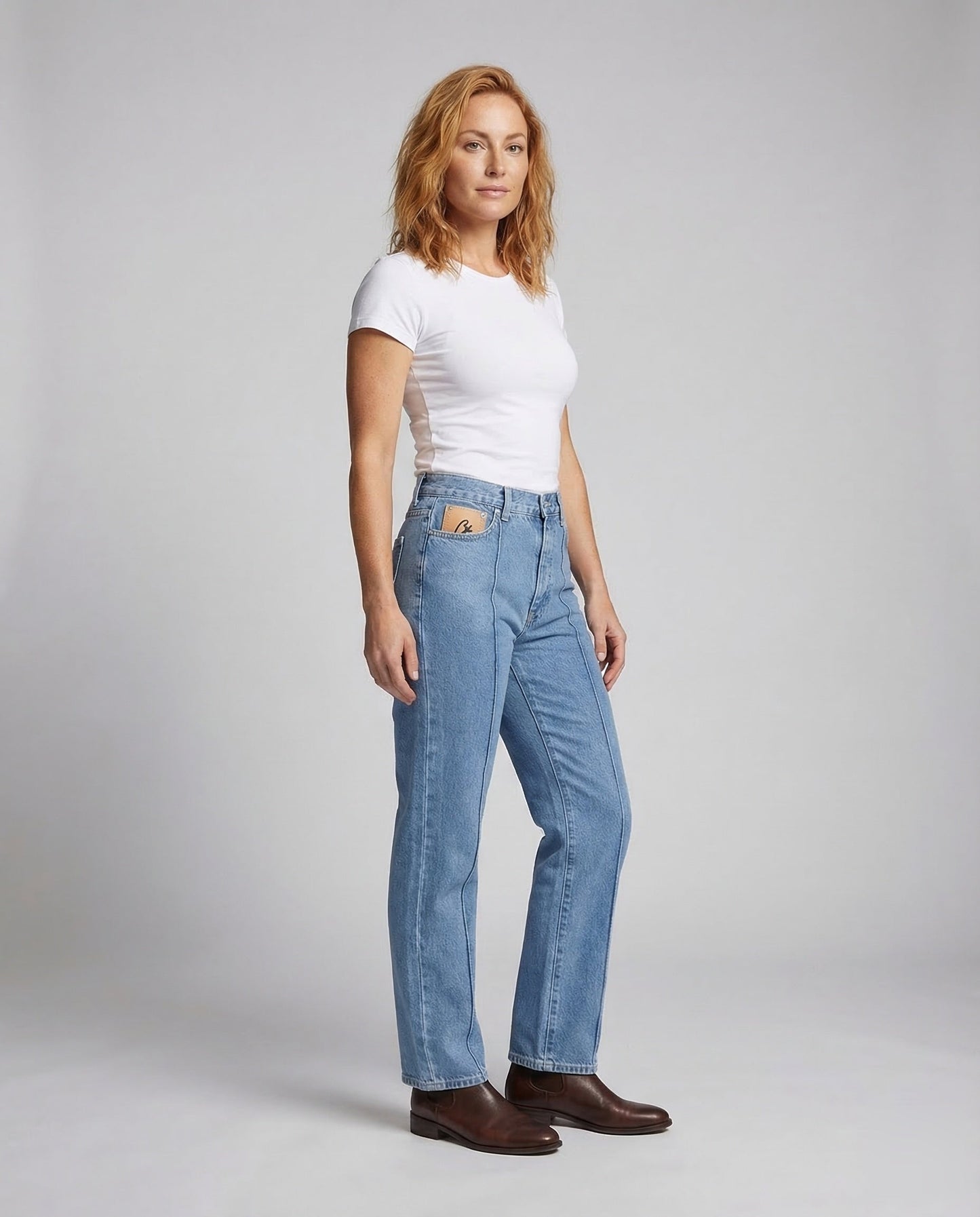 Jeans Unisex Relax Cuciture a Contrasto Vestibilità Ampia - Brentozzi