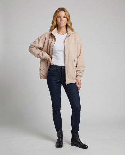 Giacca Donna con Zip Polsini a Costine Slim - Brentozzi