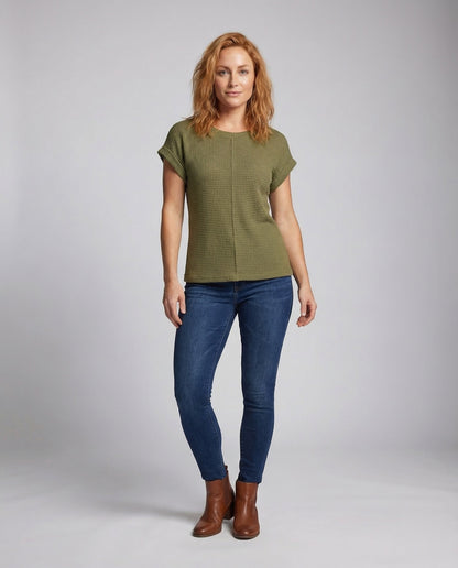 Maglia Donna in Maglia a Nido dApe con Nodo in Vita - Brentozzi