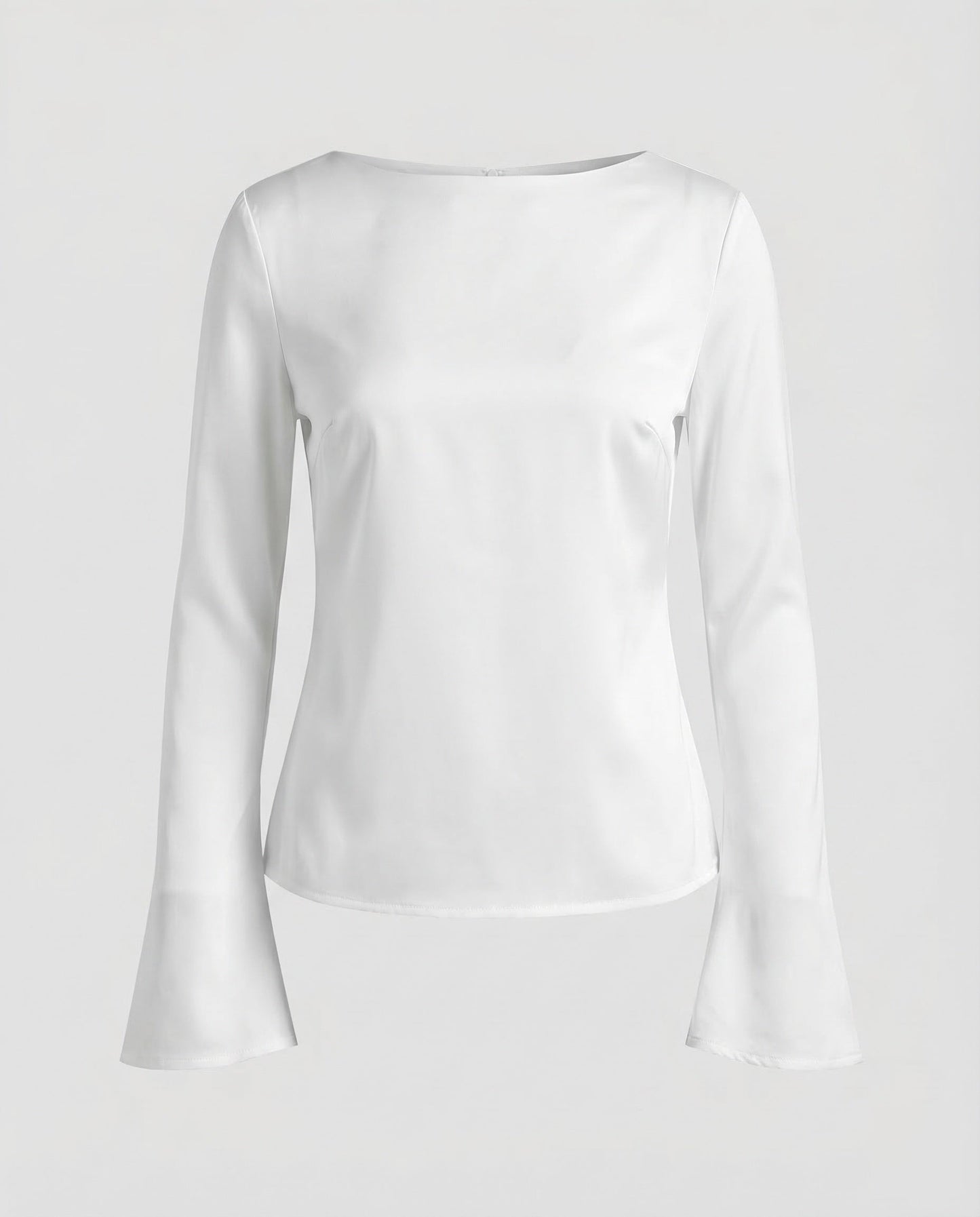 Blusa Elegante Donna in Chiffon Scollo Barca