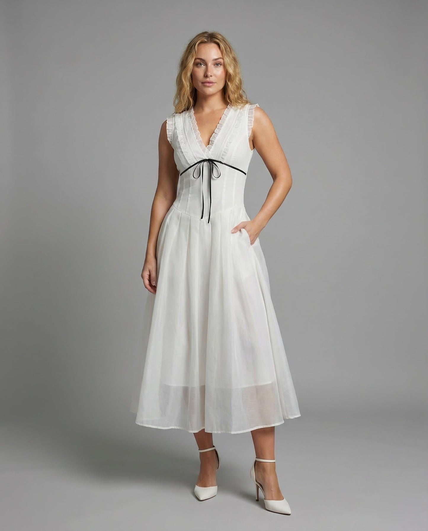 Abito Midi Donna in Tulle Stile Retrò - Brentozzi