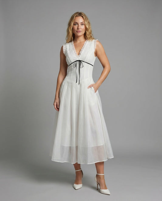 Abito Midi Donna in Tulle Stile Retrò - Brentozzi