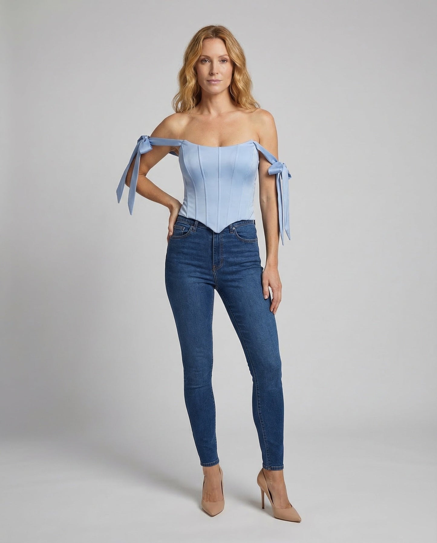 Corsetto Donna Scollo Bardot con Lacci - Brentozzi