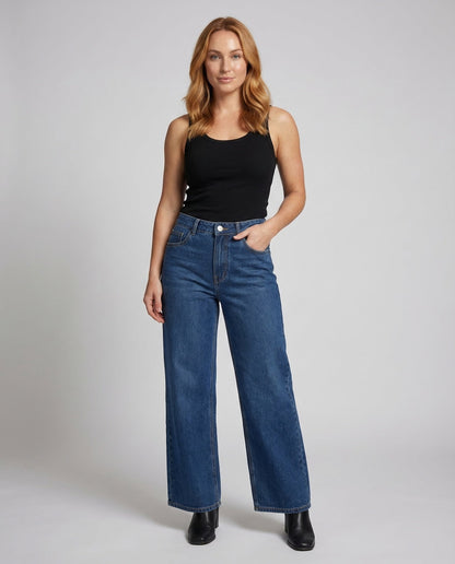 Gonna Maxi Donna Jeans Morbida Taglio A-Linea - Brentozzi