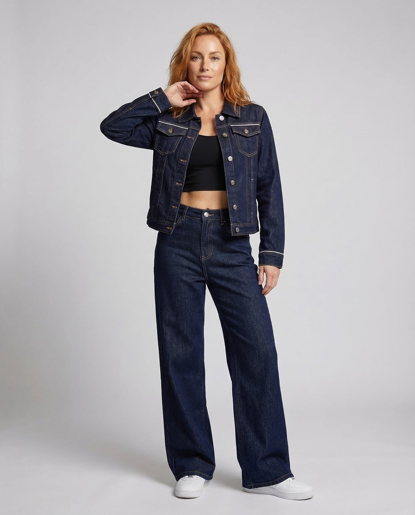 Jeans Donna Set Pantaloni Palazzo Pizzo - Brentozzi