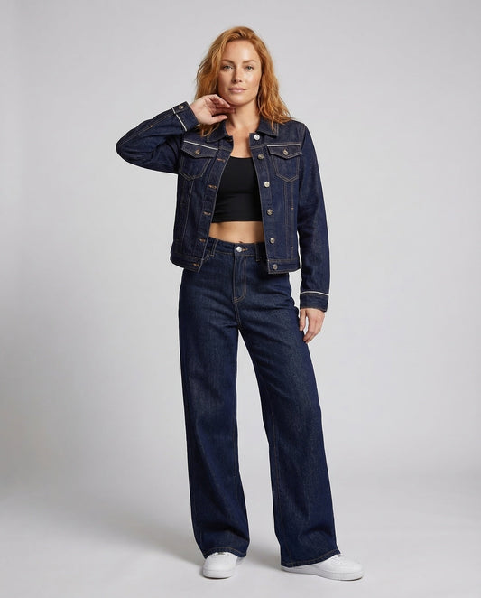 Jeans Donna Set Pantaloni Palazzo Pizzo - Brentozzi