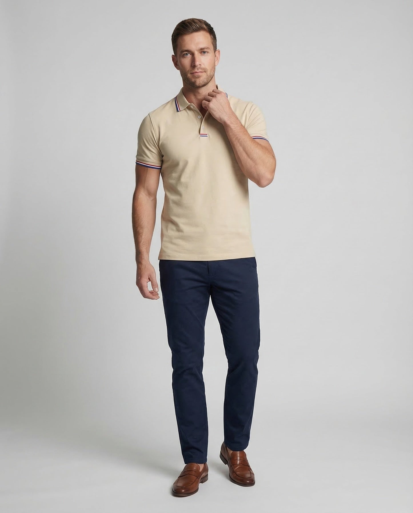 Polo Uomo in Cotone Stretch Slim Fit - Brentozzi