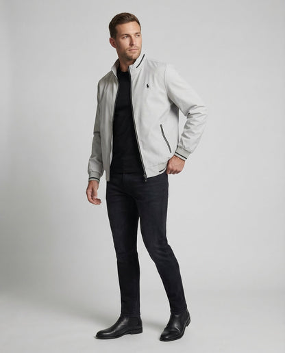Giacca Bomber Uomo con Righe a Contrasto Regular Fit - Brentozzi