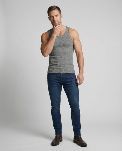 Canotta Uomo Sportiva in Cotone Elasticizzato Slim - Brentozzi