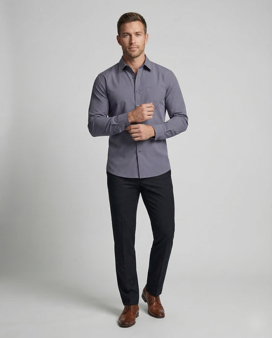 Camicia Uomo Business Slim Fit Colletto Kent - Brentozzi