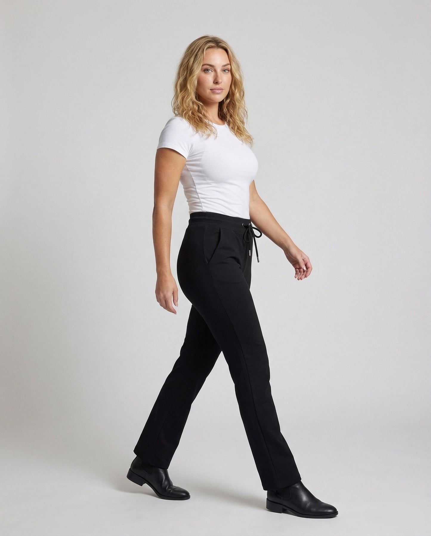 Pantaloni Jogging Donna Fondo Svasato Vita Confortevole - Brentozzi