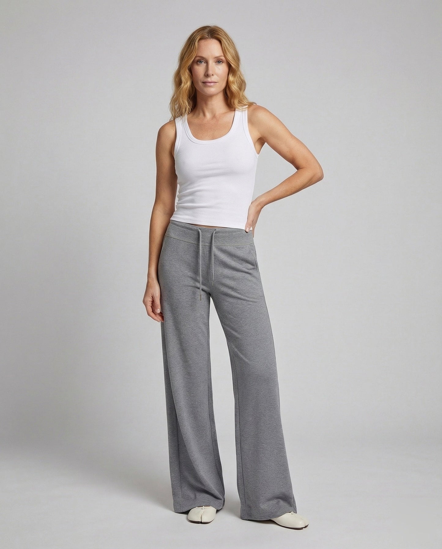 Pantaloni Donna Cotone Mix Taglio Largo Casual - Brentozzi