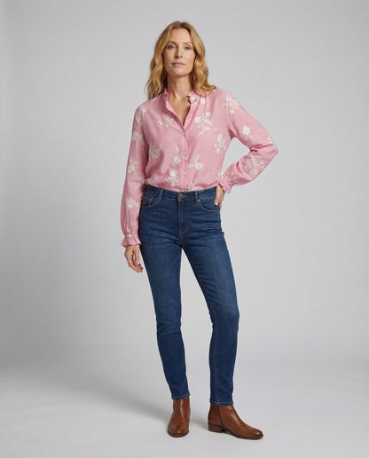 Blusa Donna Ricamata Manica a Sbuffo - Brentozzi