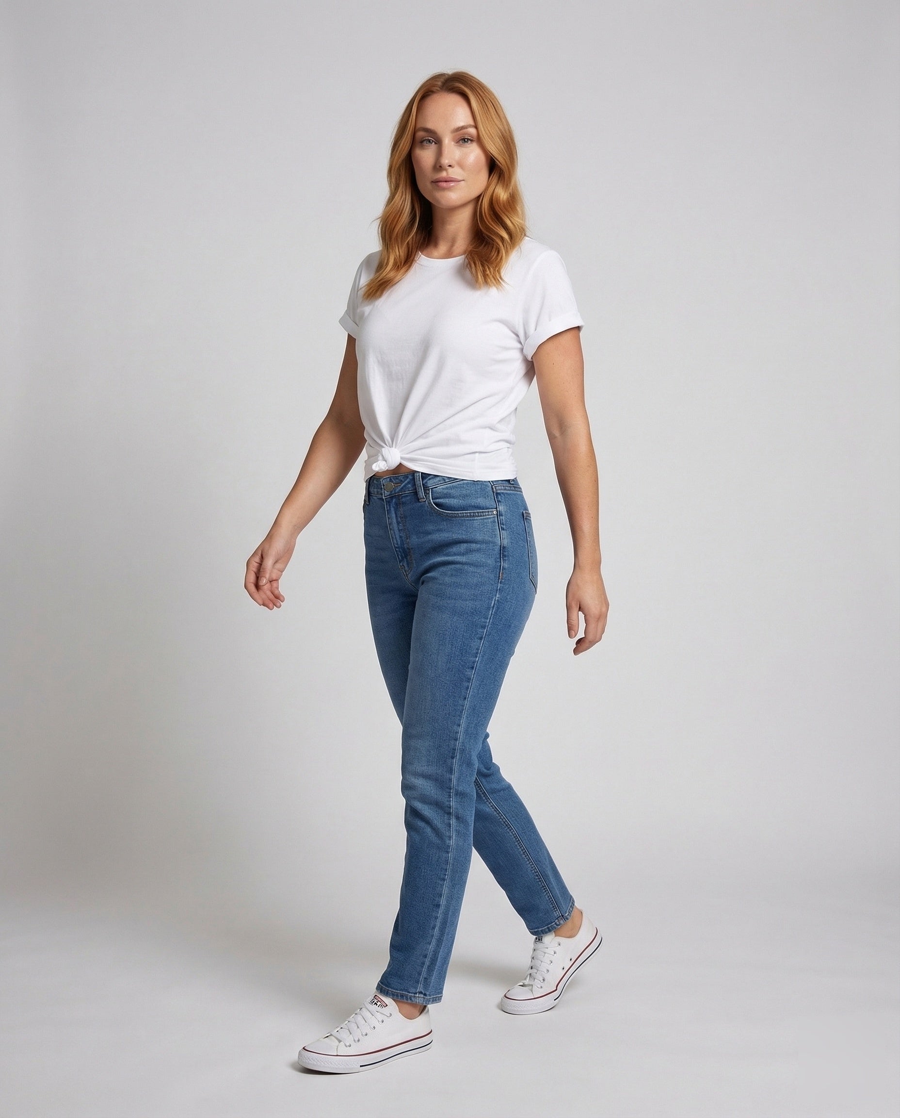 T-shirt Donna Girocollo in Cotone con Nodo Frontale - Brentozzi