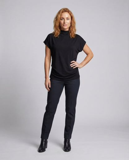 Oversize Donna Drappeggiato Collo Alto - Brentozzi