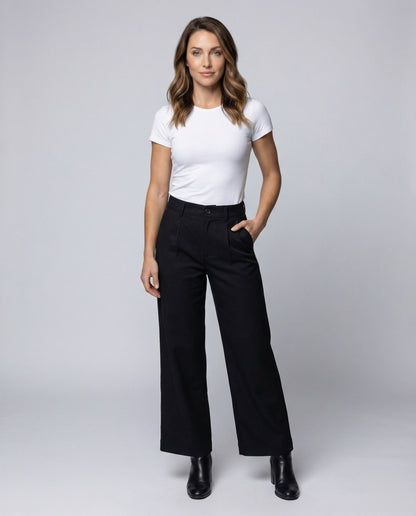 Pantaloni Business Donna Piega Stirata Vestibilità Ampia - Brentozzi