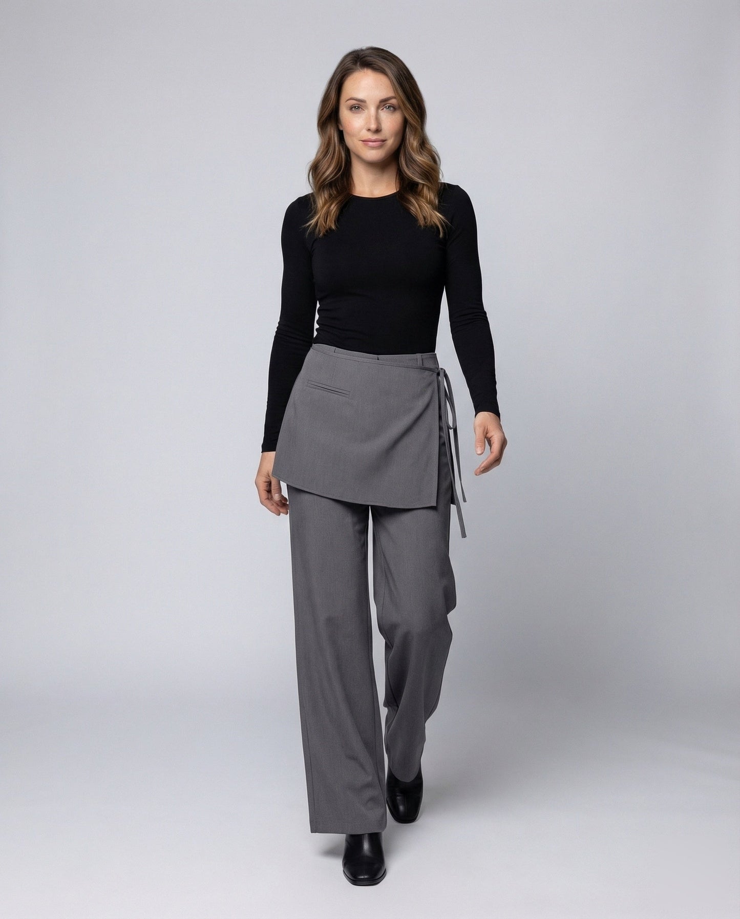 Pantaloni Donna Taglio Svasato Gonna Mini Portafoglio - Brentozzi