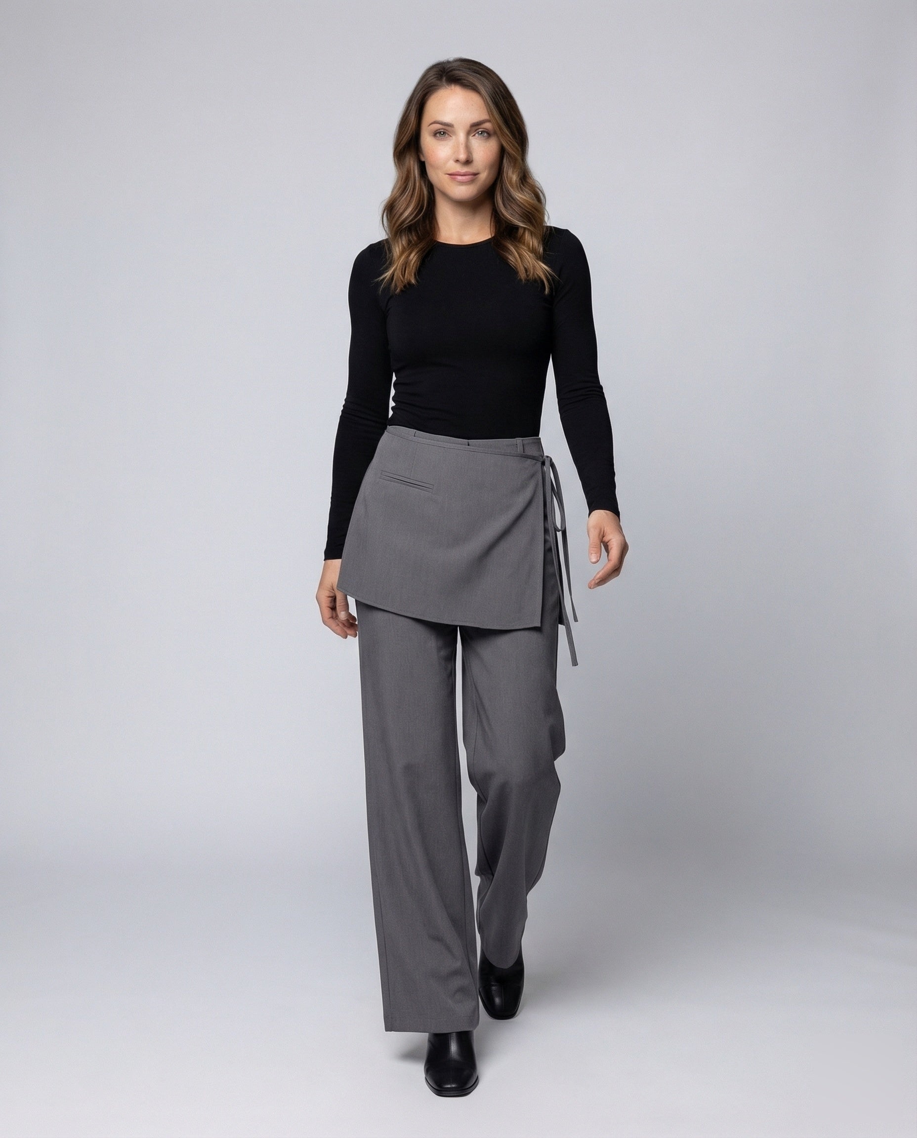 Pantaloni Donna Taglio Svasato Gonna Mini Portafoglio - Brentozzi
