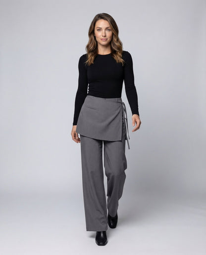 Pantaloni Donna Taglio Svasato Gonna Mini Portafoglio - Brentozzi