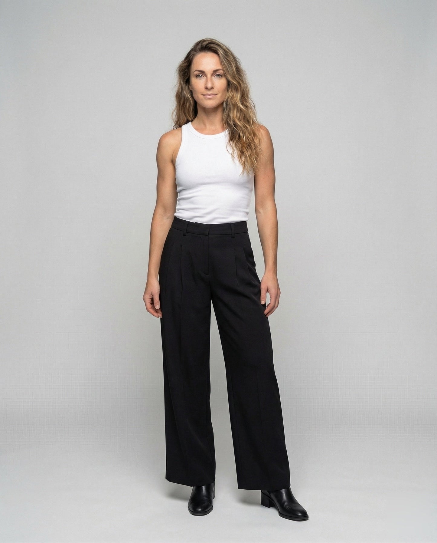 Pantaloni Donna a Piega Gamba Larga - Brentozzi