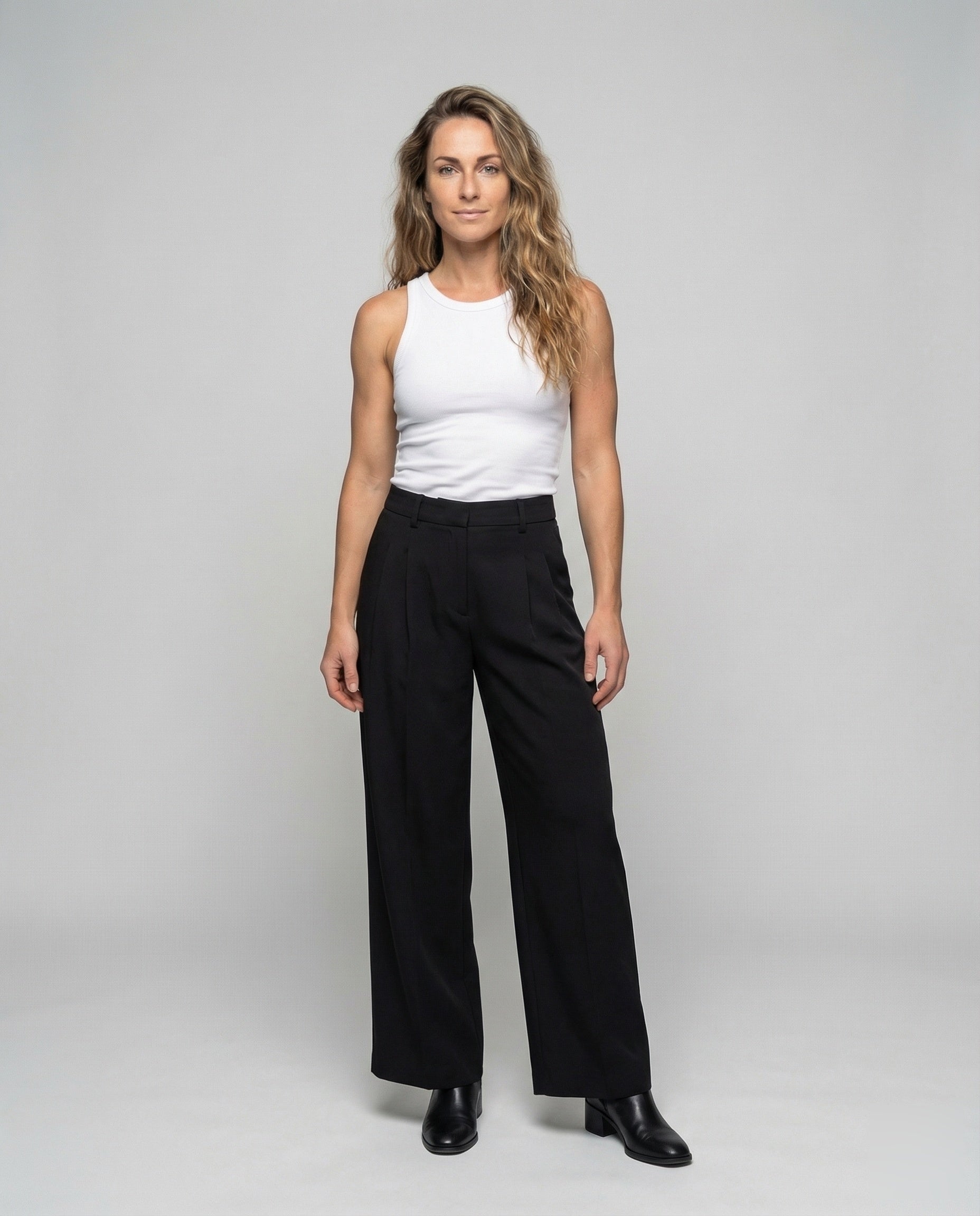 Pantaloni Donna a Piega Gamba Larga - Brentozzi