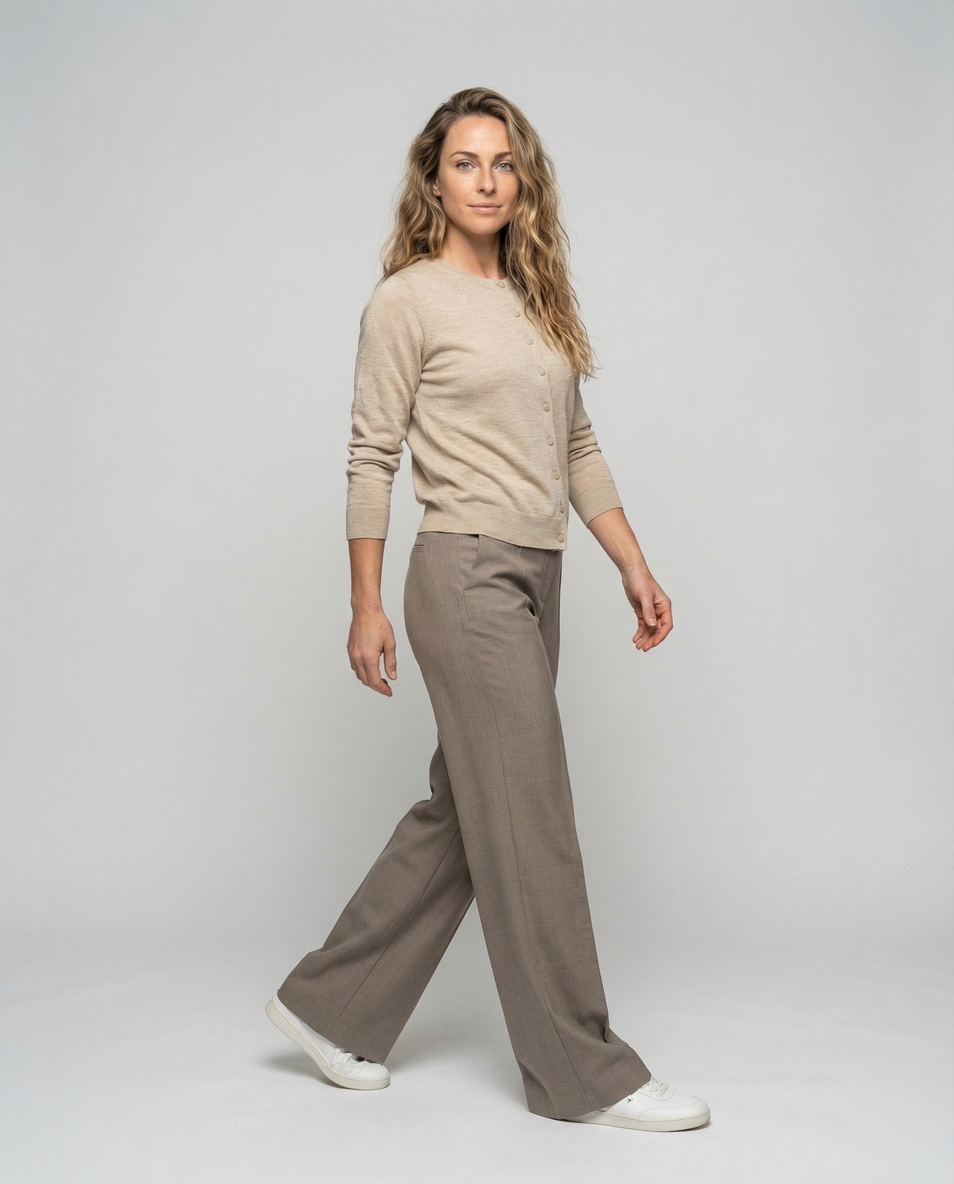 Pantaloni Donna Business Vita Alta Gamba Larga - Brentozzi