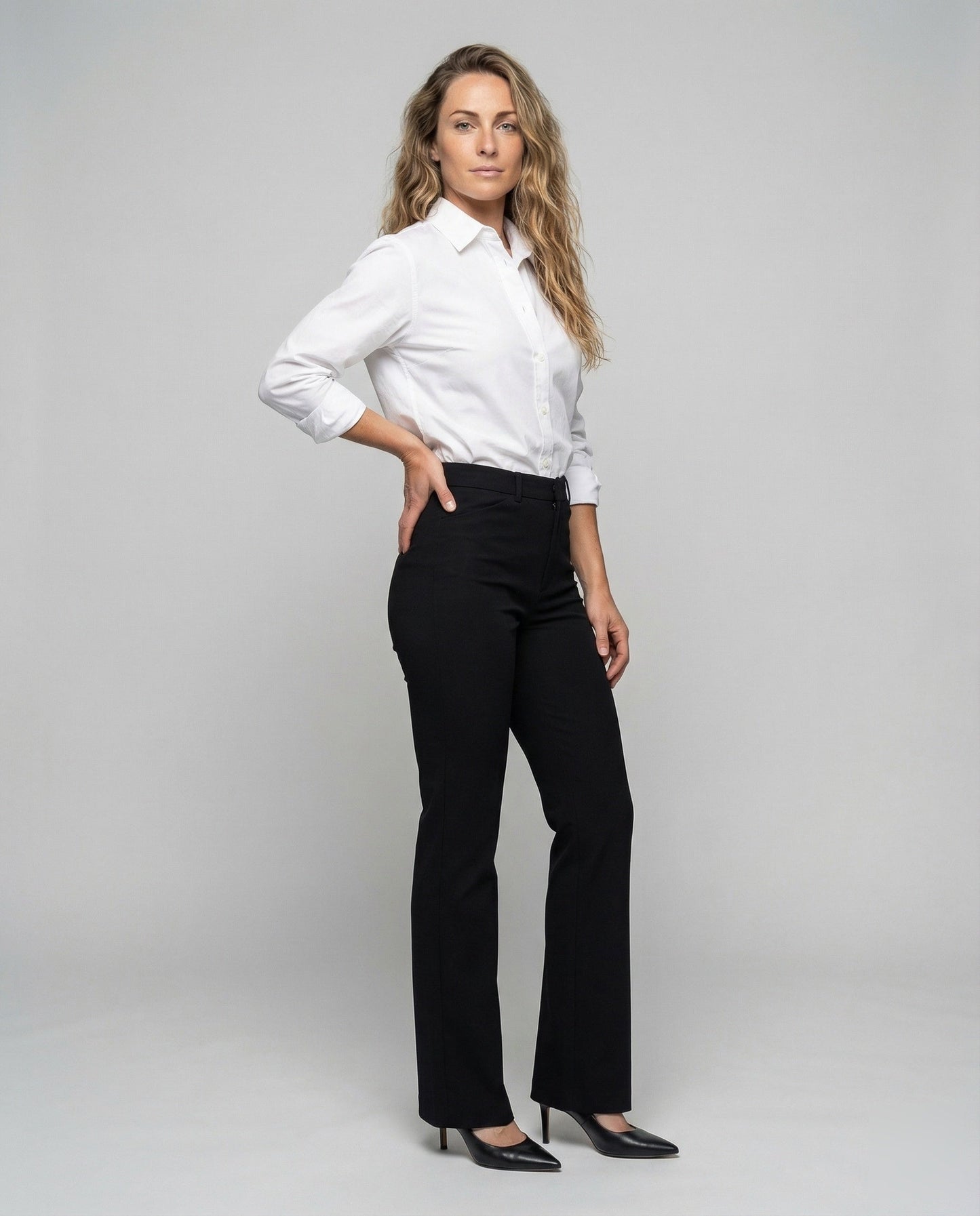 Pantaloni Donna Tubolari Vita Alta Taglio Svasato - Brentozzi