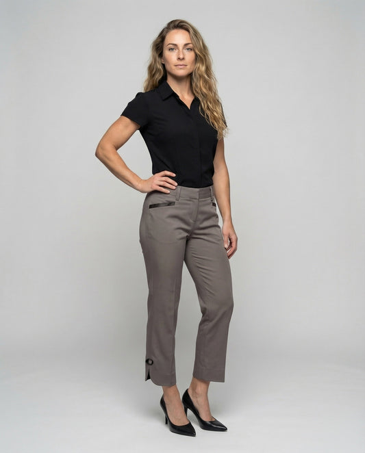 Pantaloni Smoking Donna Lunghezza Caviglia Satinati - Brentozzi