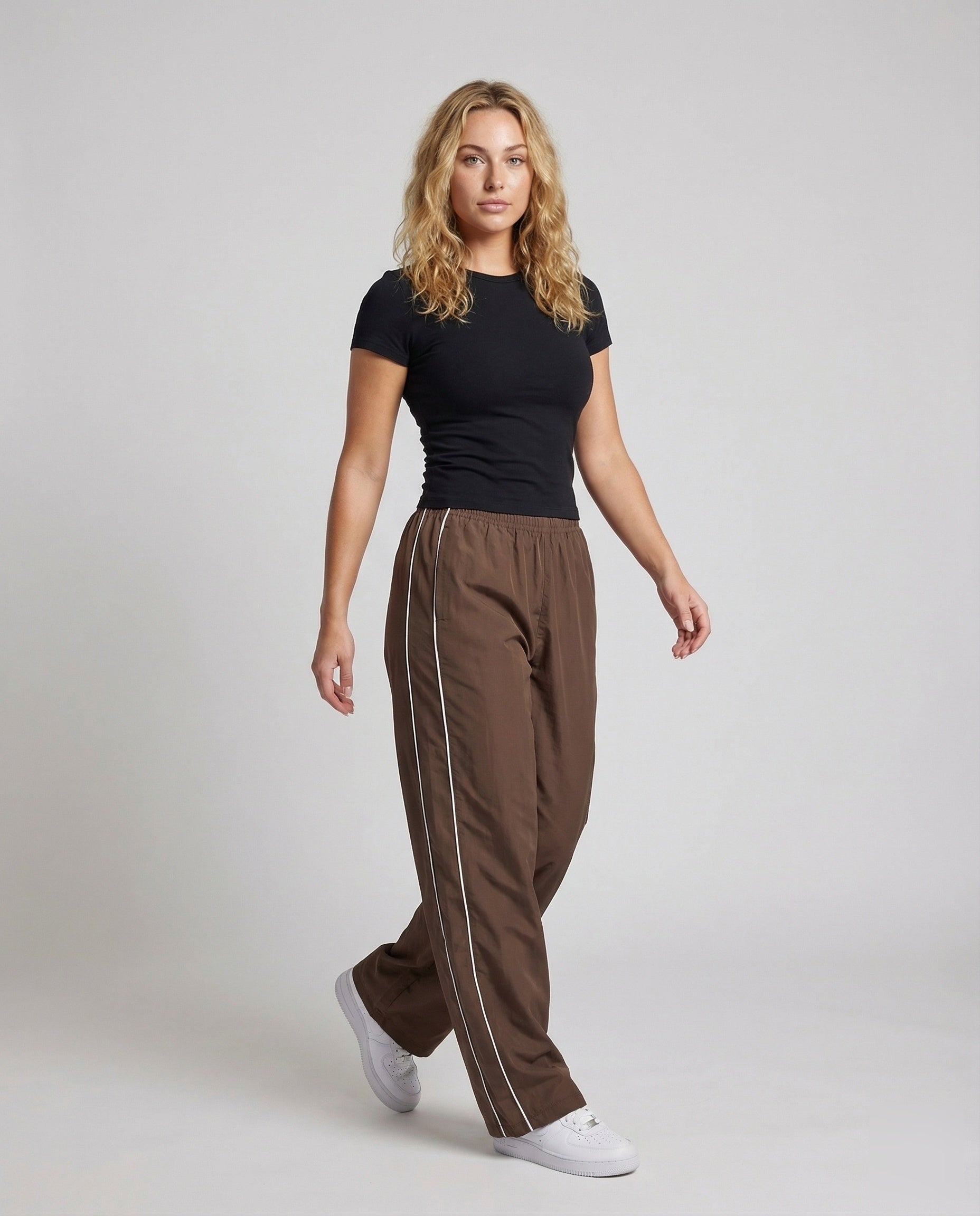 Pantaloni Palazzo Donna Effetto Lino Vita con Coulisse - Brentozzi