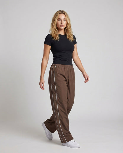 Pantaloni Palazzo Donna Effetto Lino Vita con Coulisse - Brentozzi