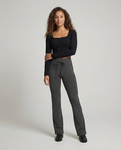 Pantaloni Donna Stretch Vita Alta Svasati - Brentozzi