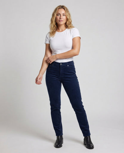 Pantaloni Donna in Velluto Sottile Stile Jeans Slim - Brentozzi