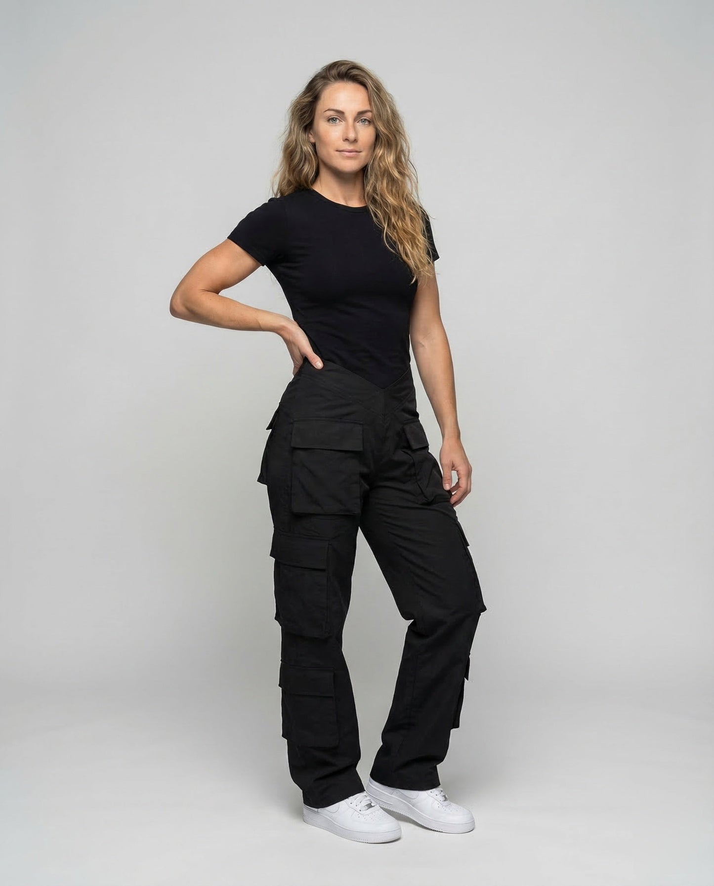 Pantaloni Donna Utility Vita a V Tasche con Patta - Brentozzi