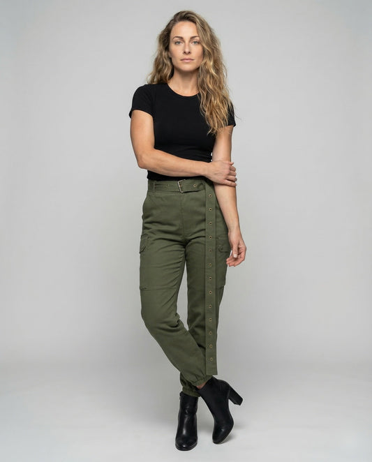 Pantaloni Cargo Donna Tessuto Resistente Taglio Conico Slim - Brentozzi