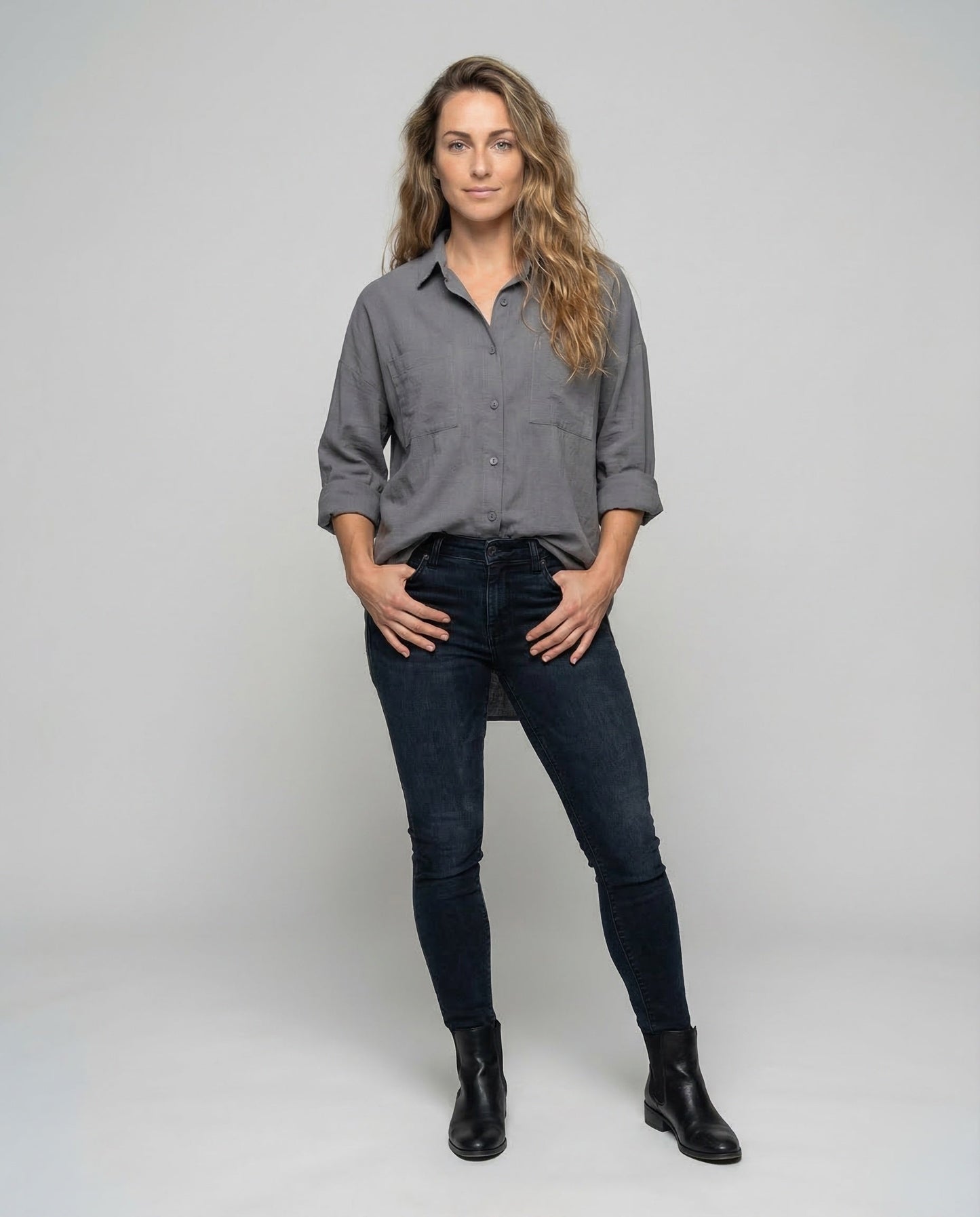 Maglia Lunga Donna Struttura Arricciata Orlo Posteriore Allungato - Brentozzi