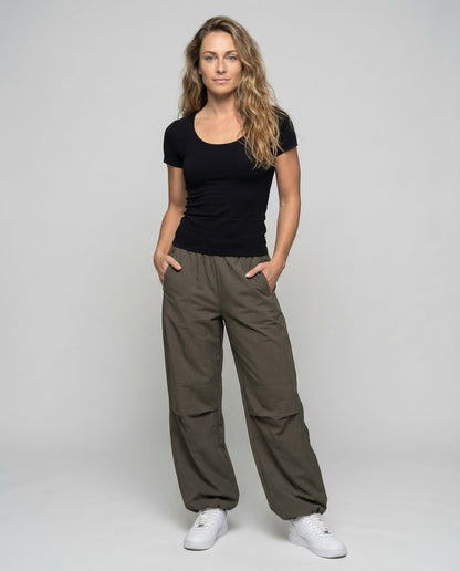 Pantaloni Donna Comfort con Ginocchiera e Gamba Ampia - Brentozzi