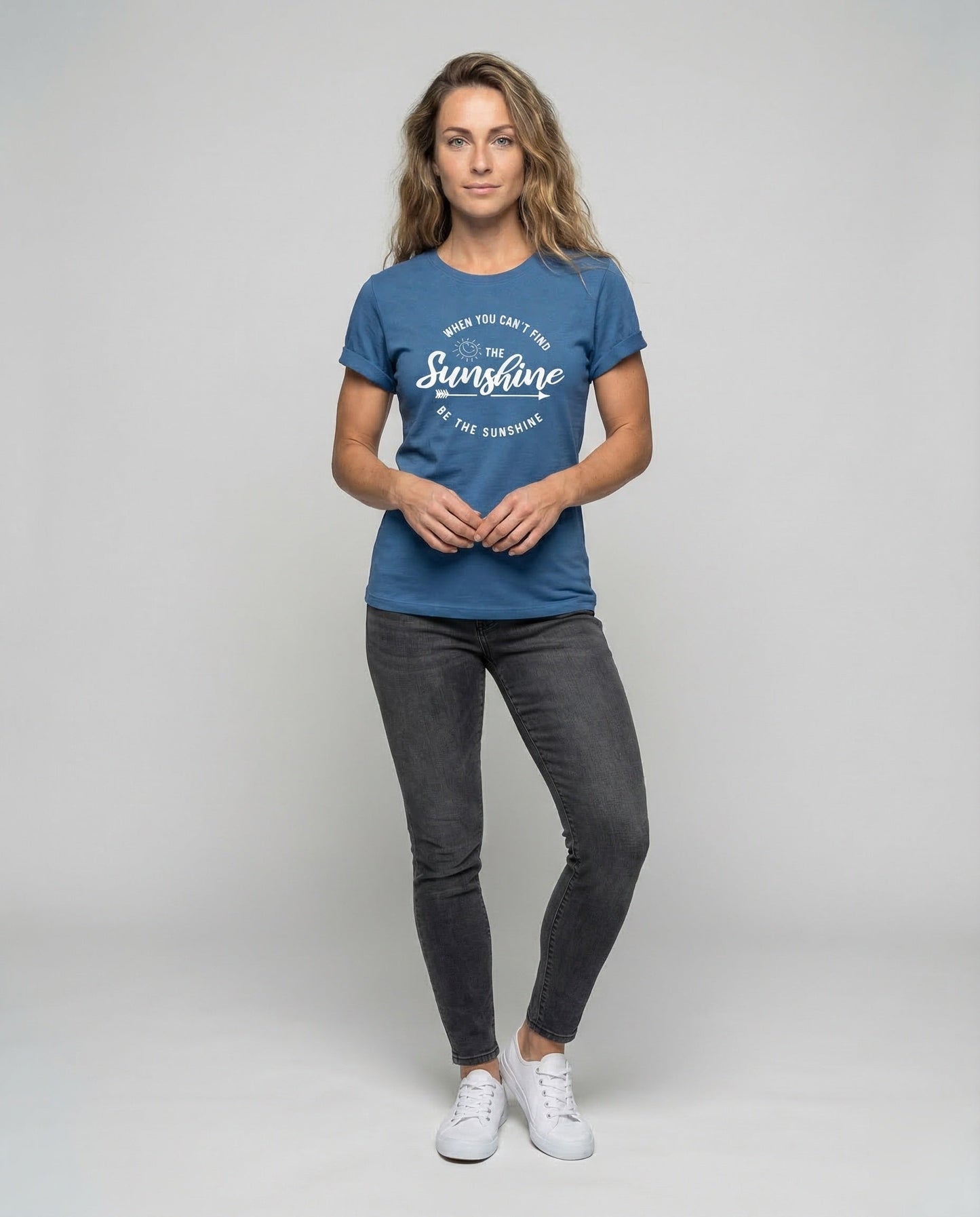 T-shirt Donna Manica Corta Orlo Annodato Stampa Frontale - Brentozzi