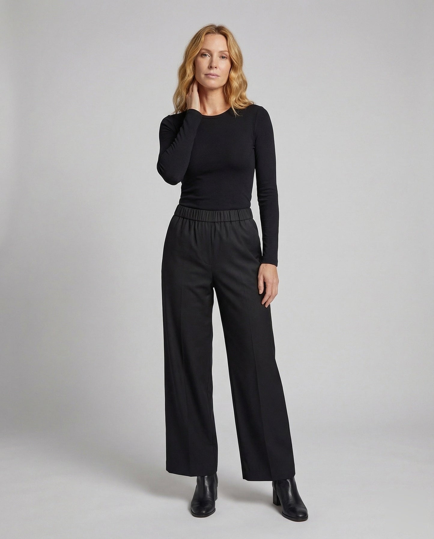 Pantaloni Donna Tasche a Filetto Vita Elastica - Brentozzi