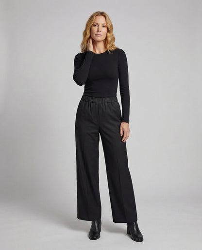 Pantaloni Donna Tasche a Filetto Vita Elastica - Brentozzi