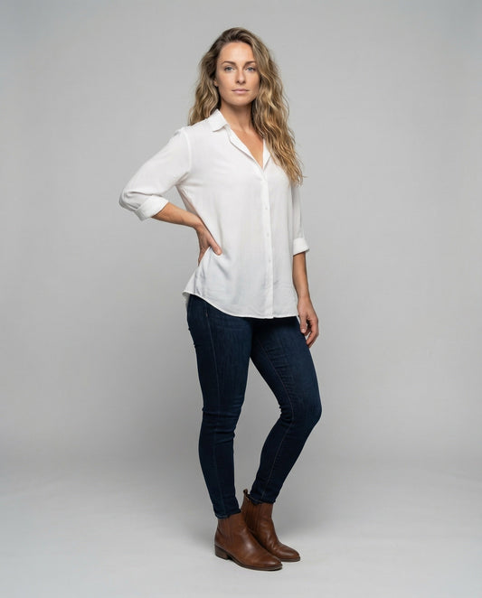 Camicia Leggera Donna Maniche Risvoltate - Brentozzi