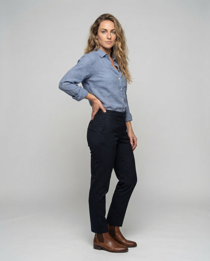 Camicia Leggera Donna in Lino con Tasca sul Petto - Brentozzi