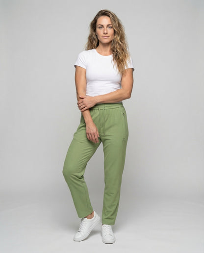 Pantaloni Donna Lounge Tessuto Strutturato Taglio Dritto - Brentozzi