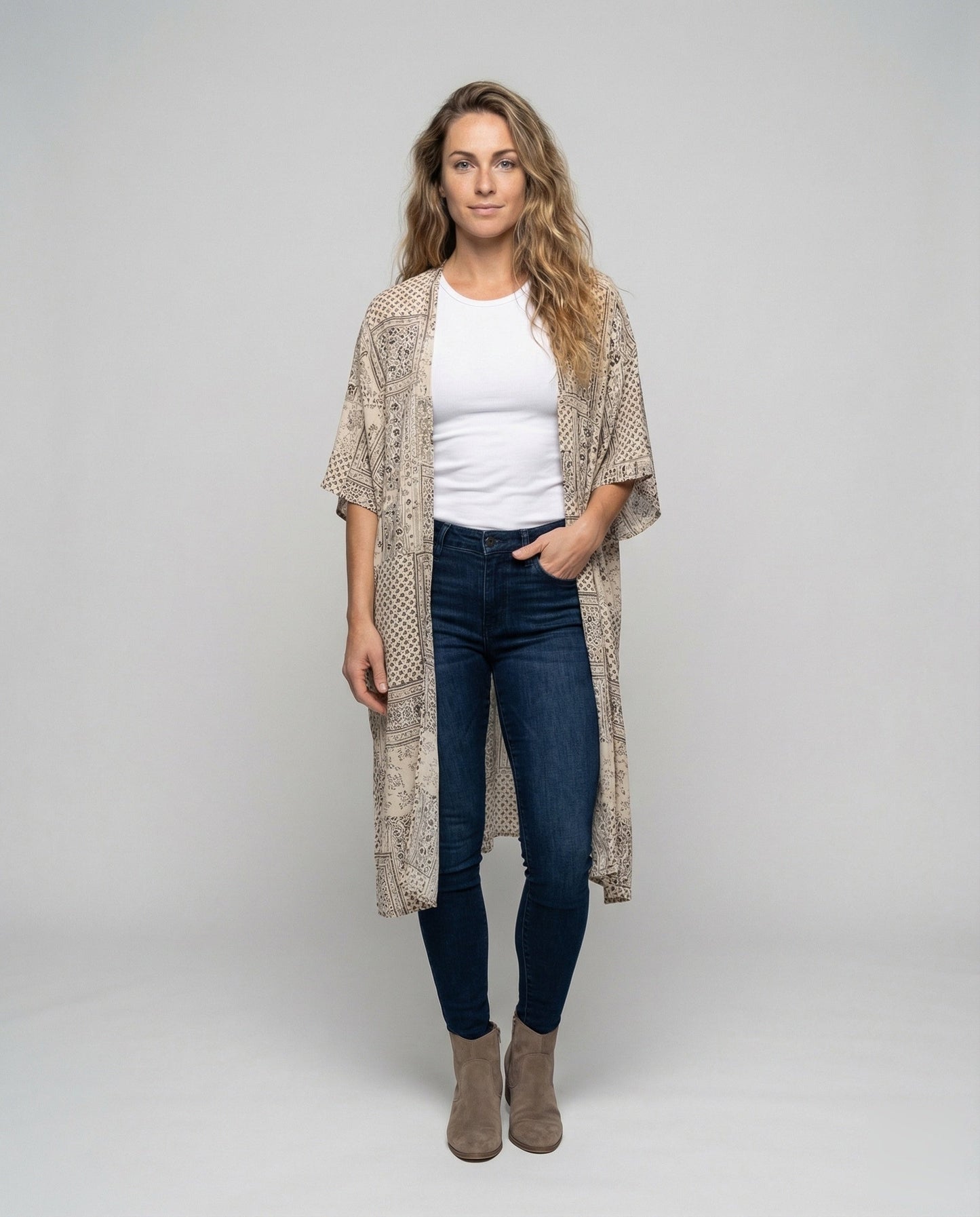 Kimono Donna Boho Orlo a Cascata - Brentozzi
